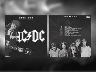 AC/DC Vinyl Cover Art art cover design graphic design photshop poster typography