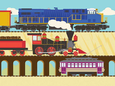 Train Transportation Illustration
