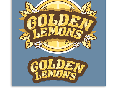 Golden Lemons - Logo Design Concept adobe photoshop design digital digital art digital illustration digital painting drawing illustration logo