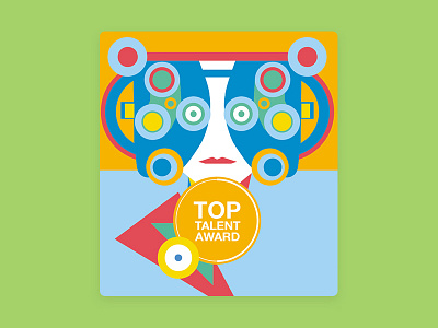 Top talent award illustration #2 branding charachter illustration