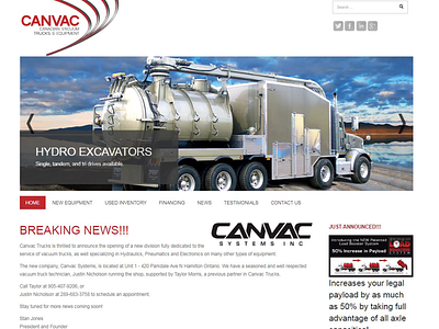 Canvac - Website design joomla project lead responsive web website website design