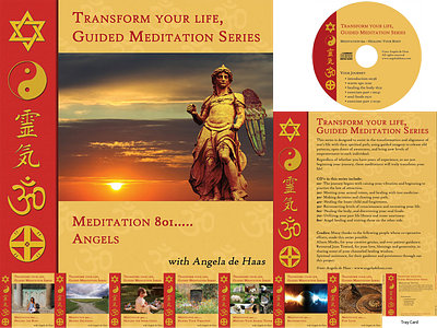 Angela de Haas - Meditation CD Set branding cd cover cd design cd packaging design print print design project lead