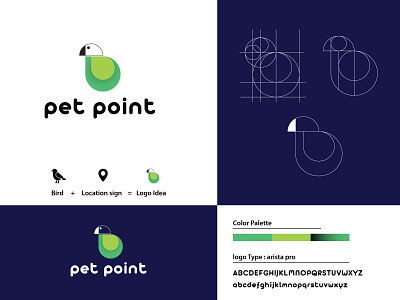 Golden ratio pet logo