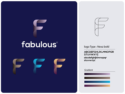 F letter logo brand brand identity business company logo concept creative logo custom gradient interface logo logotype recent logo smart logo typoface typography