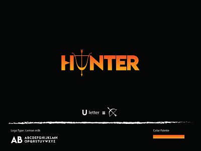 HUNTER typography abstract brand brand identity business company concept creative custom interface lettering logo logotype recent logo smart typoface typography