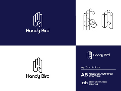 Golden ratio handy bird logo abstract brand brand identity business company concept corporate creative custom goldenratio illustration interface logo logotype recent logo smart