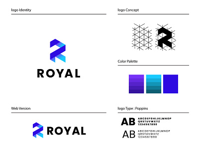 R letter logo . Royal logo . letter logo