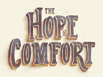 The Hope of Comfort comfort hope texture title typography