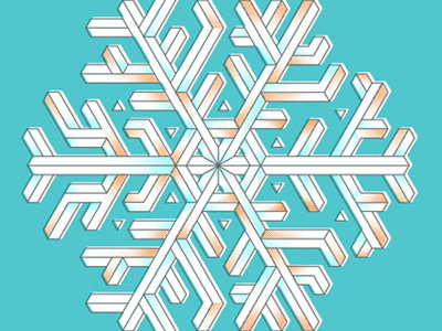 Isometric Snowflake 3 holidays illustration isometric snow snowflake winter