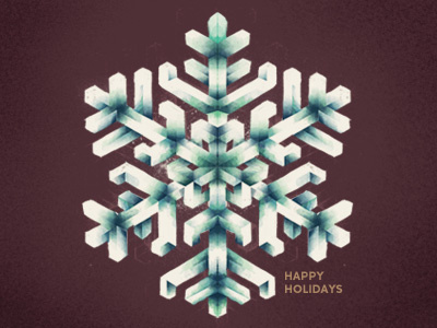 Snowflake 4 holidays illustration isometric snow snowflake winter