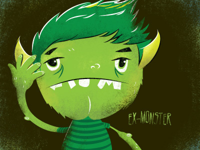 Ex-Monster design illustration jealous monster texture