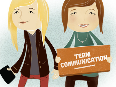 Team Communication character editorial illustration person portrait texture