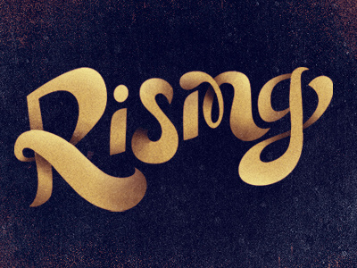 Rising Star design hand rendered illustration rising swash typography