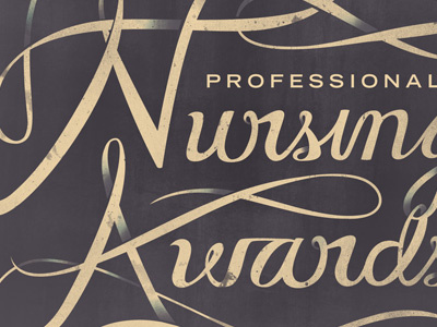 Nursing Awards awards curves nursing professional script swash texture typography