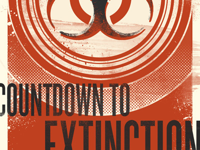 Countdown To Extinction design poster typography