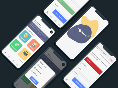 HigherIQ aesthetic aesthetics brand design coronavirus education app experience onboarding product product design quarantine splashscreen ui uiux