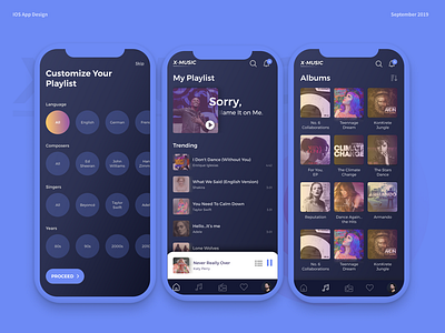 X Music App by Adeel Raza on Dribbble