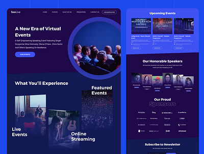 Events Landing Page Design interaction design landing page ui