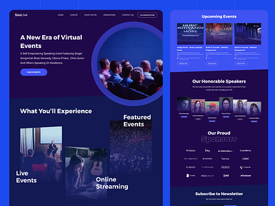 Events Landing Page Design