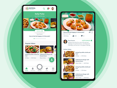 Qissa Video Sharing App app design design app ui ux
