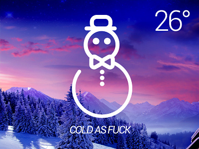Cold as F cold forecast funny snowman temperature weather weather app