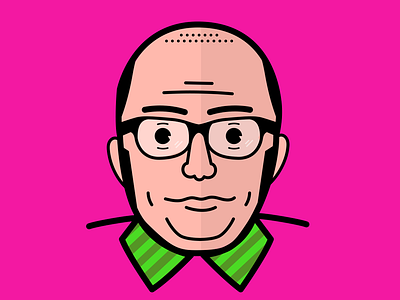 Dude eyes face flat design funny glasses illustration persona