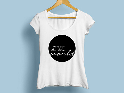 New to the World band circle logo minimalist shirt t shirt tee