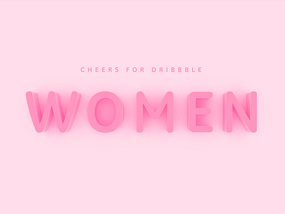 International Women's Day 3d pink typography women