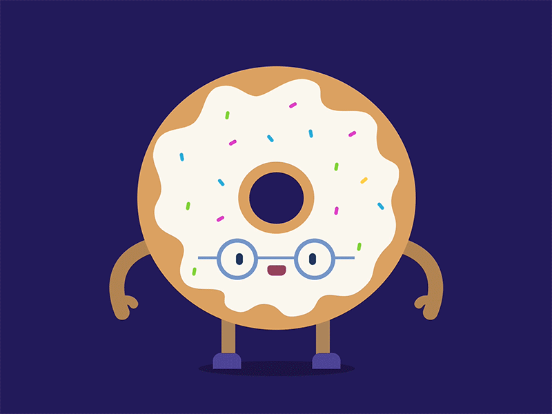 Sprinkles of Happiness animation doughnut minimal principle sprinkle sweet vector