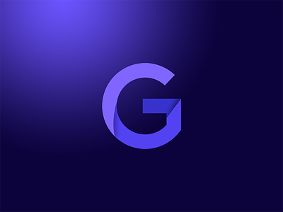 G g google illustrator initial letter logo shadow