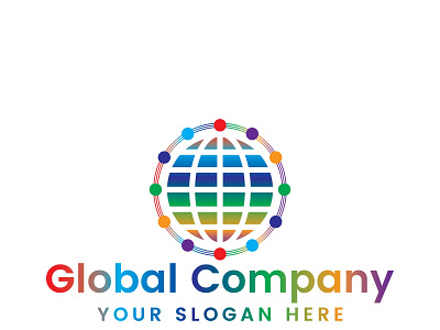 Global Company Logo Design Template brand identity branding colorful logo corporate creative custom logo illustration letter minimalist modern print real estate unique