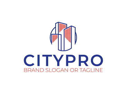 City Building Logo Design brand identity branding colorful logo corporate creative custom logo design letter minimalist modern real estate unique vector