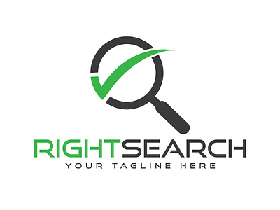 Corporate Right Search Logo Design Template