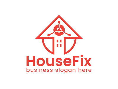 House Fix Home Fixing Logo Design Template brand identity colorful logo corporate creative custom logo design home letter minimalist modern real estate unique vector