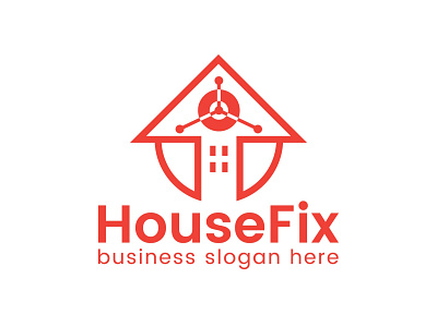 House Fix Home Fixing Logo Design Template