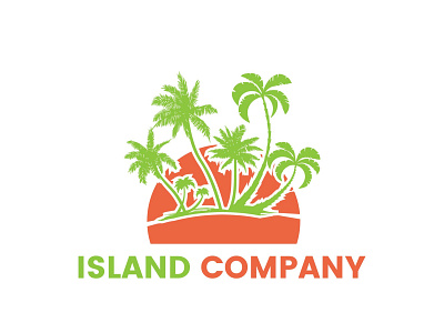 Island Company Logo Design Template brand identity branding colorful logo corporate creative custom logo design island letter minimalist modern unique vector
