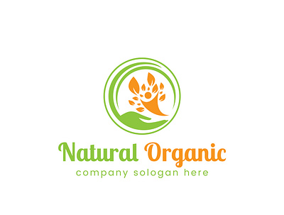 Natural Organic Logo Design Template brand identity branding colorful logo corporate creative custom logo design letter minimalist modern template unique vector