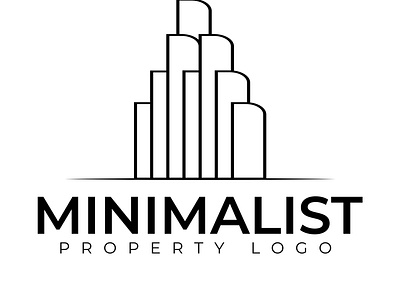 Minimalist Property  Real Estate Logo Design Template