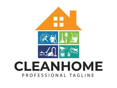 Clean Home Logo Design Template