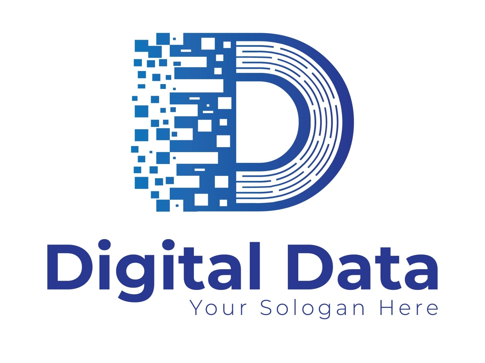 Digital Data Letter D Logo Design Template by Shadhin Ali on Dribbble