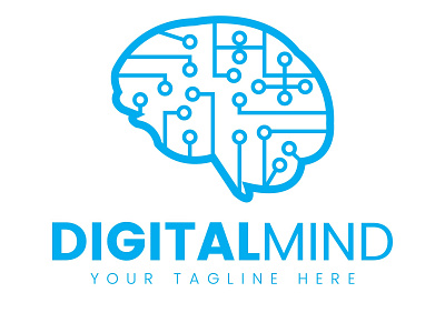 Digital Mind Logo Design Template