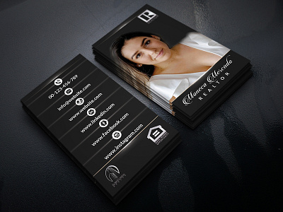 Corporate Business Card Design Template corporate creative design letter minimalist mockup modern real estate template typography unique