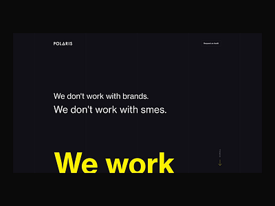 Scroll Animation Concept for Polaris Agency Homepage agency animation clean concept design homepage interaction scroll scrolling simple website