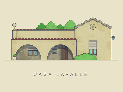 Casa Lavalle home illustration vintage