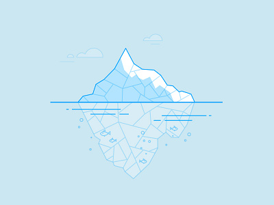 Iceberg Illustration iceberg illustration line outline