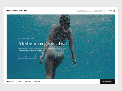 Dra. Daniela Sanchez Website clean doctor homepage medicine simple slider webflow website