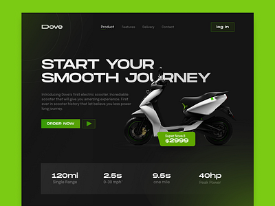 Dove - E Scooter Website Design