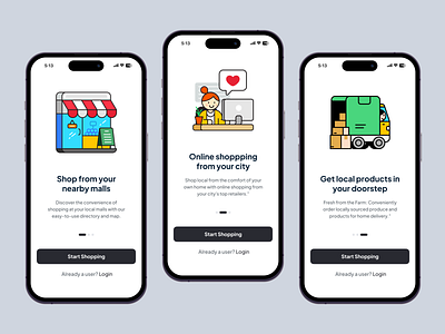 Delivery App Onboarding Screen android delivery app ios iphone 14 mobile mobile app mobile screen mobile ui onboarding process onboarding screen splash screen ui deisgn ux design