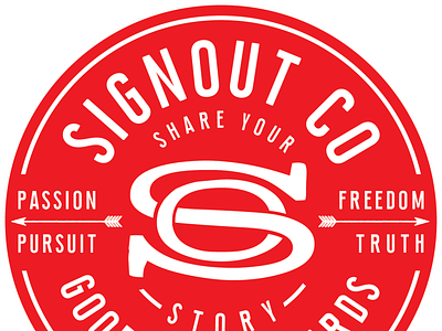 SignOut Co Seal branding design flat identity illustrator logo typography vector web website