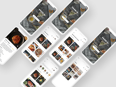 Foodie Concept App app concept design minimal mobile mobile ui typography ui